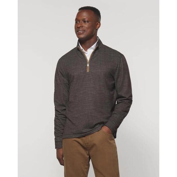 Johnnie-O Hartford Heathered 1/4 Zip Pullover Men’s L Russett NWOT Reg $169.95